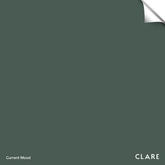 Current Mood, a deep green peel-and-stick swatch