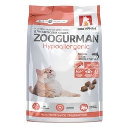 Зоогурман Hypoallergenic сухой корм для кошек с лососем