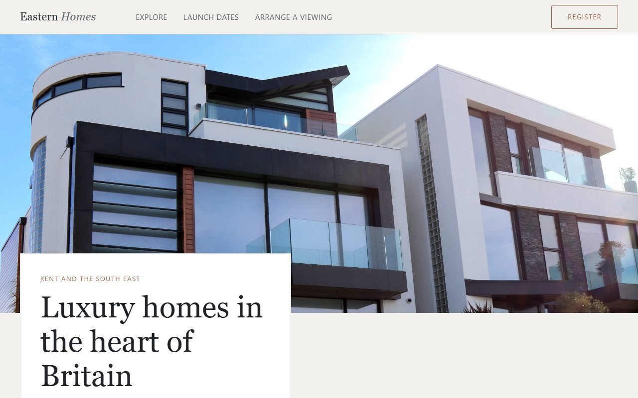 Eastern Homes — жилые комплексы в Кенте — React. Застройщик продаёт дома в новых жилых комплексах Кента и юго-востока Англии.