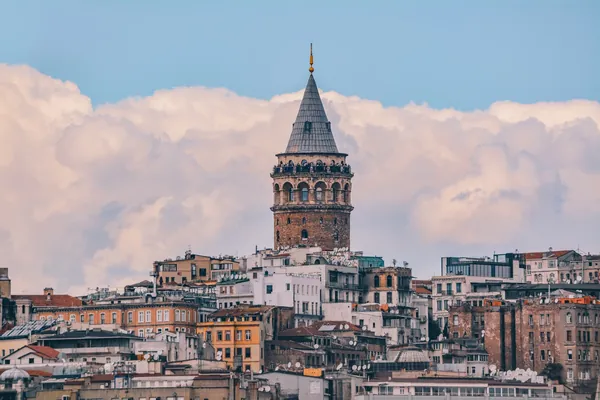 Galata Tower above the rooftops of Istanbul