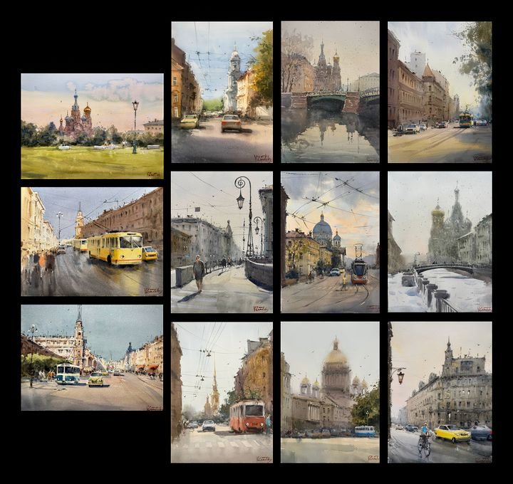Коллаж работ курса